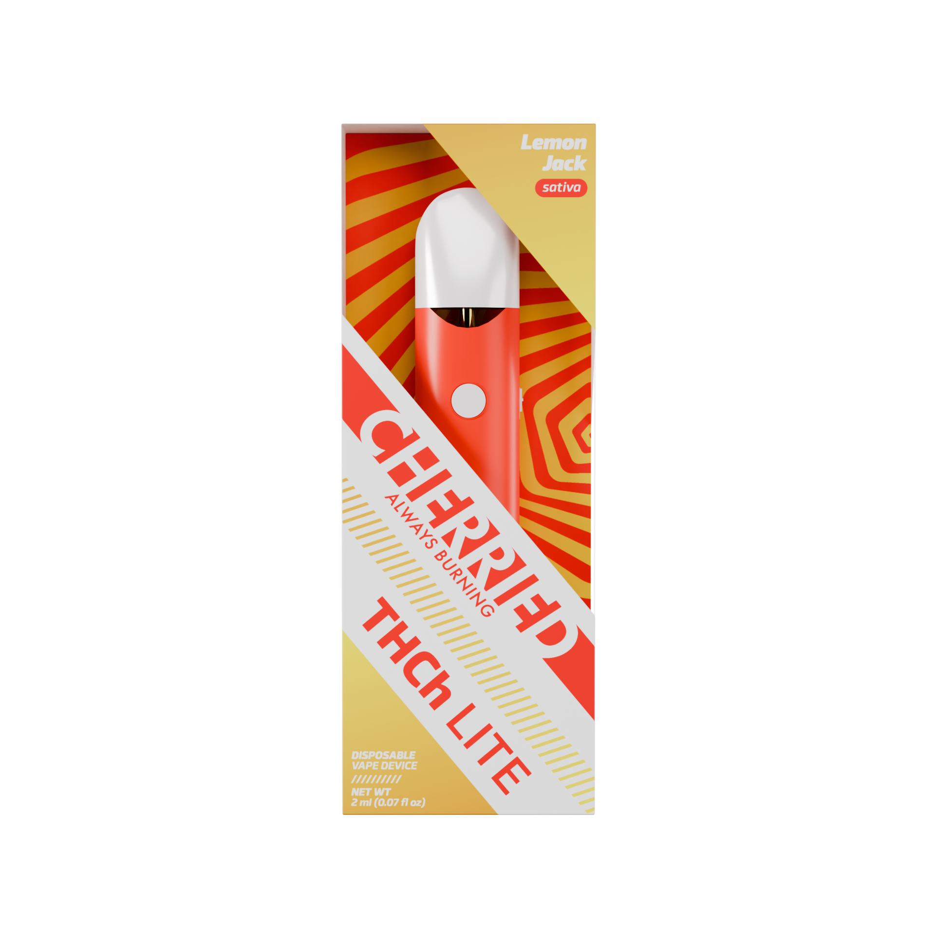Cherried Disposable Vape 2ml THCh Lite Lemon Jack (Sativa)